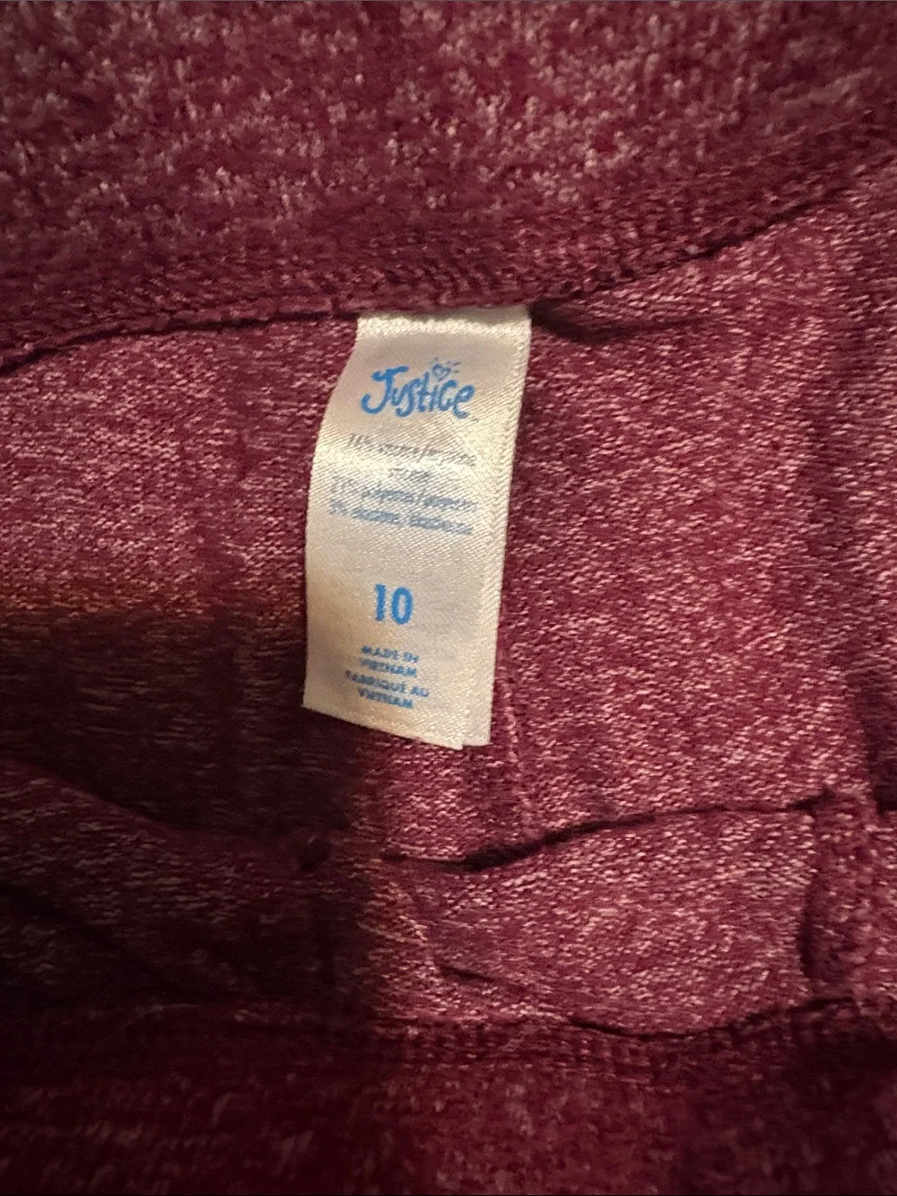 Justice Girls' Maroon Cozy Jogger Sweatpants